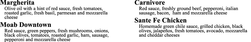 Margherita Olive oil with a hint of red sauce, fresh tomatoes, roasted garlic, fresh basil, parmesan and mozzarella c   