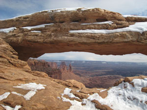 Mesa Arch in winter