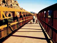Moab pedestrian bridge over Colorado River