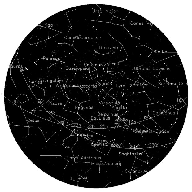 Sky Map for Moab Feb 2013