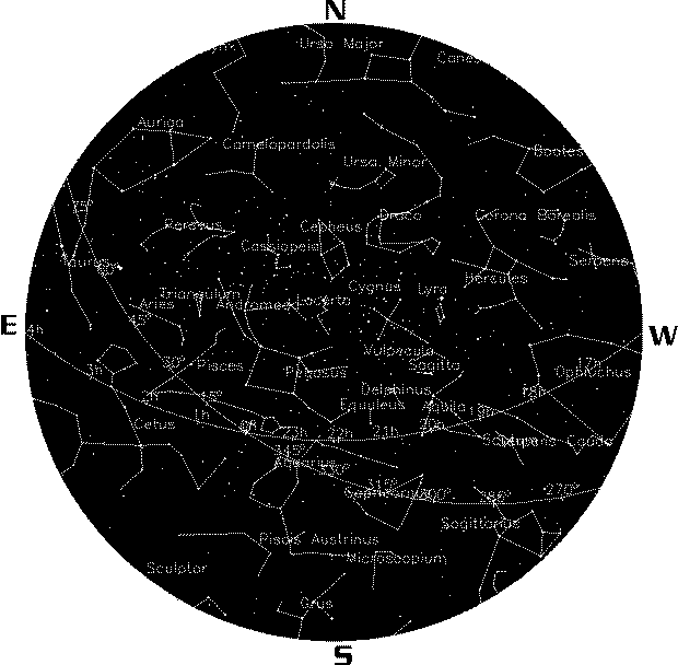 sky chart October 2012