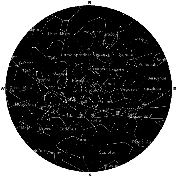 Moab sky Map for December 2012