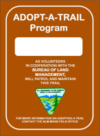 Adopt-A-Trail sign