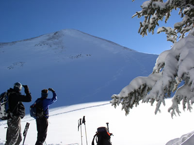 La Sal Mountain skiers