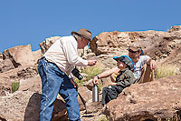 Paleontologist H. Greg McDonald, PhD. leads his annual field trip to Fossil Point near Green River, Utah, 2017. 
Photo credit: Ryan Baxter (Epicenter)
